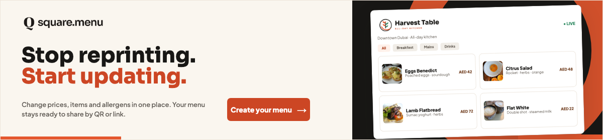 Square Menu digital menu builder for restaurants